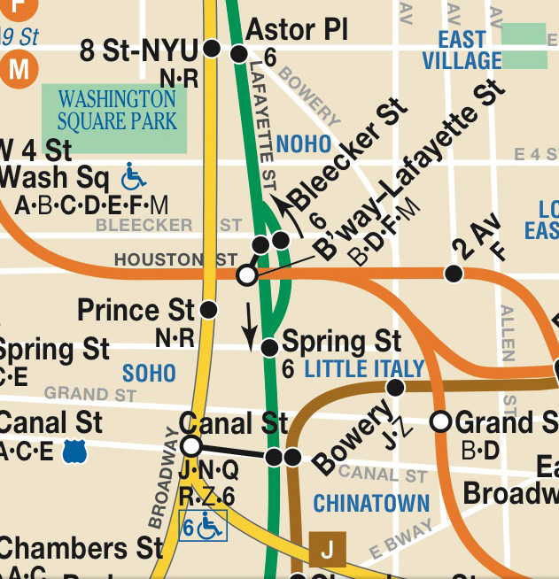 Carte du métro de MTA New York via http://www.mta.info