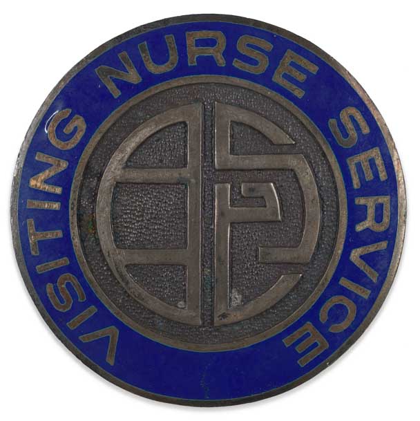 Official Henry Street Visiting Nurse Service Nurse’s Badge With Chinese Bao (“We Are All One Family”) Symbol