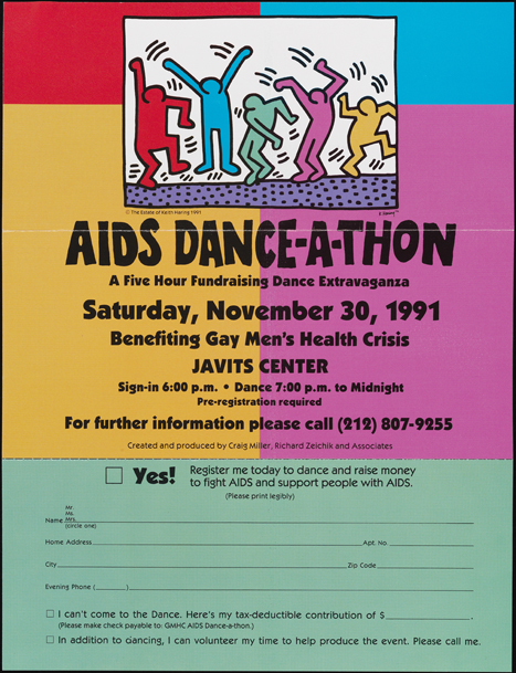 Flyer avec design graphique par Keith Haring