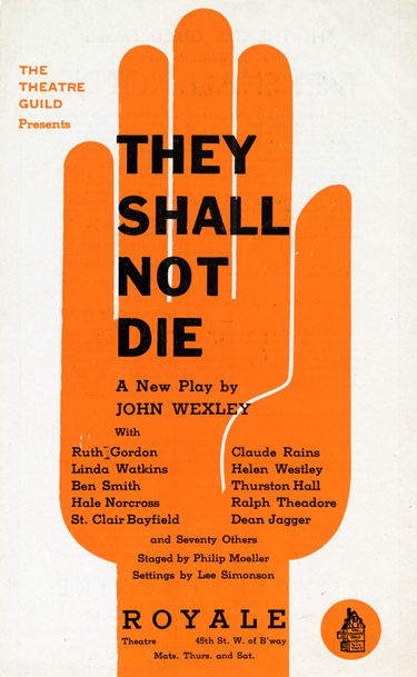 Pôster de They Shall Not Die, de John Wexley