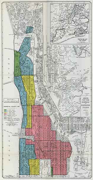 Carte de sécurité résidentielle pour la section I, Uptown Manhattan