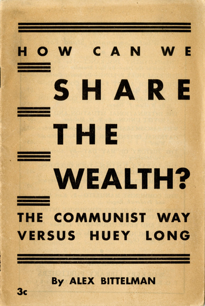 Alex Bittelman, "¿Cómo podemos compartir la riqueza?"