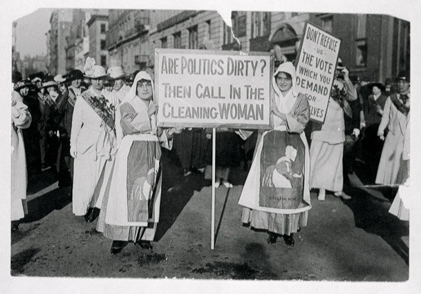 Suffrage Parade Up Fifth Avenue