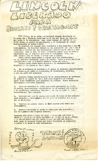 Flyer, “Lincoln Liberado”