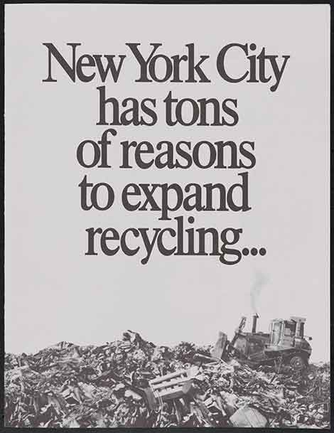 Flyer, "La ville de New York a des tonnes de raisons d'étendre le recyclage"