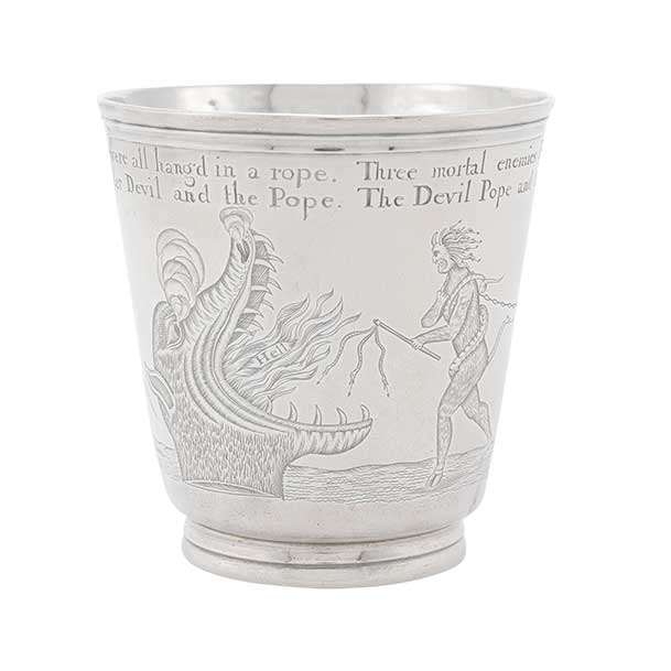 Beaker Engraved With Anti-jacobite Verses