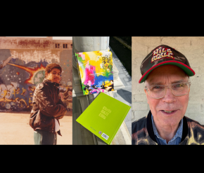 From Right – Left  - Image of Chris " DAZE" Ellis ; Image of "People and Places" book front cover and back cover; Image of Charlie Ahearn  