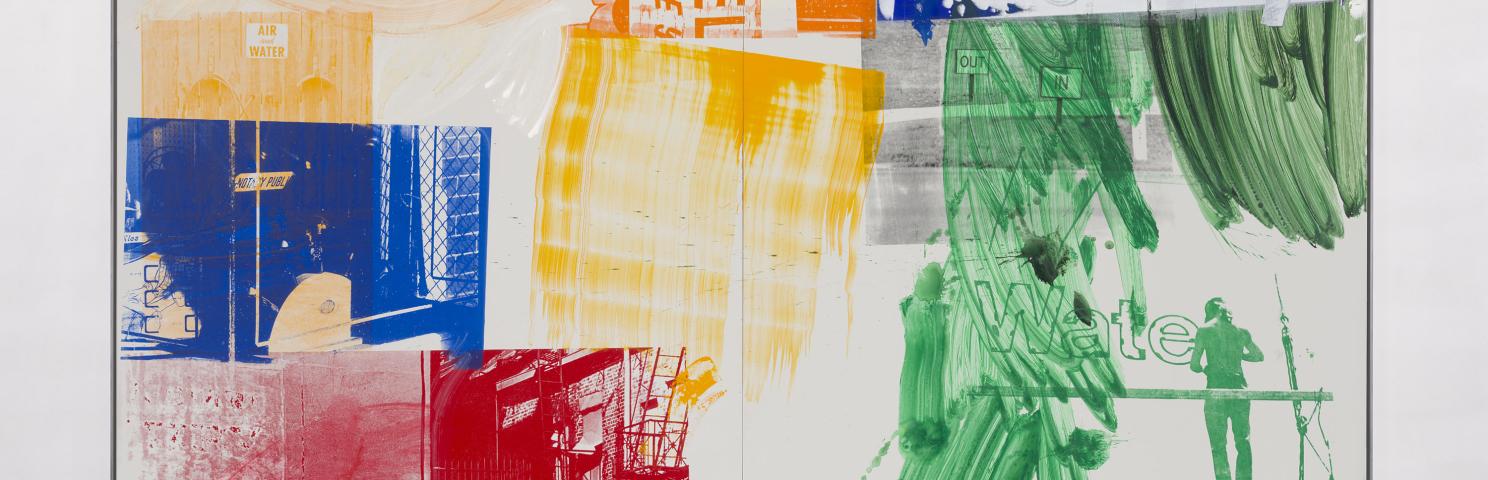 A painting by Robert Rauschenberg