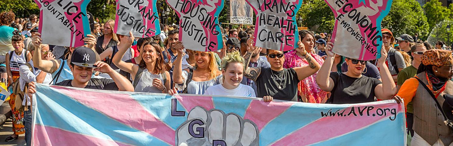 Image Of The Anti-violence Project Marching On The Nyc Trans Day Of Action For Social And Economic Justice