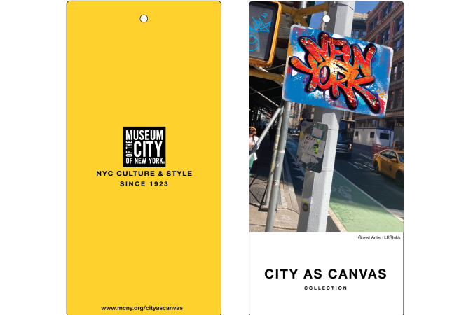 City As Canvas と書かれたグラフィック デザインのタグ。