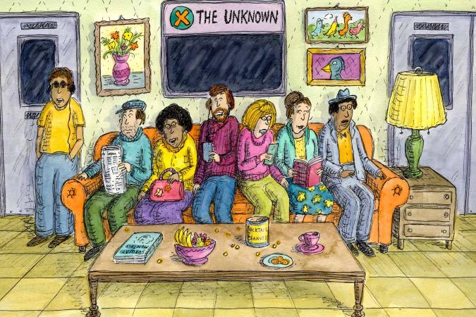 Dibujos animados de sofá de metro por Roz Chast