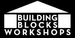 Black and white logo with text that reads Building Blocks Workshops
