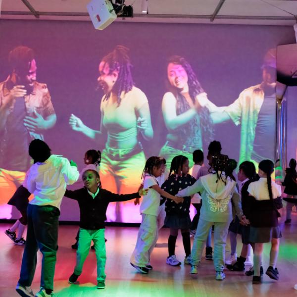 Children dancing in the Museum of the City of New York