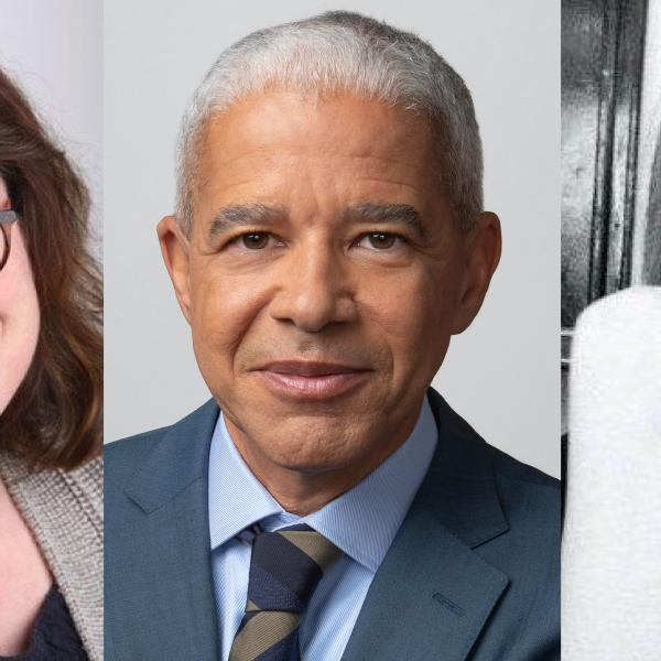 3 portraits de gauche à droite : Maggie Haberman, Marc Lacey, Sarah Maslin Nir