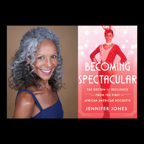 Portrait de Jennifer Jones à côté du livre Devenir spectaculaire