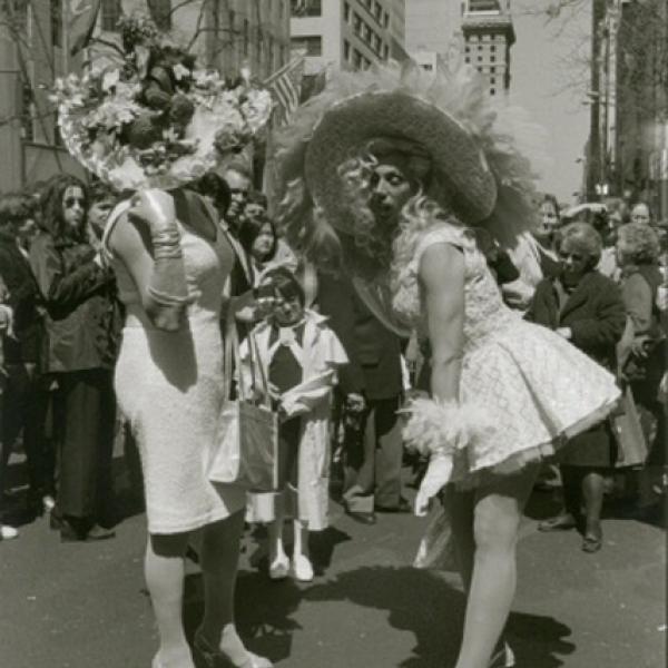 A museum photo by Edwin Martin of a 1998, Easter Parade.