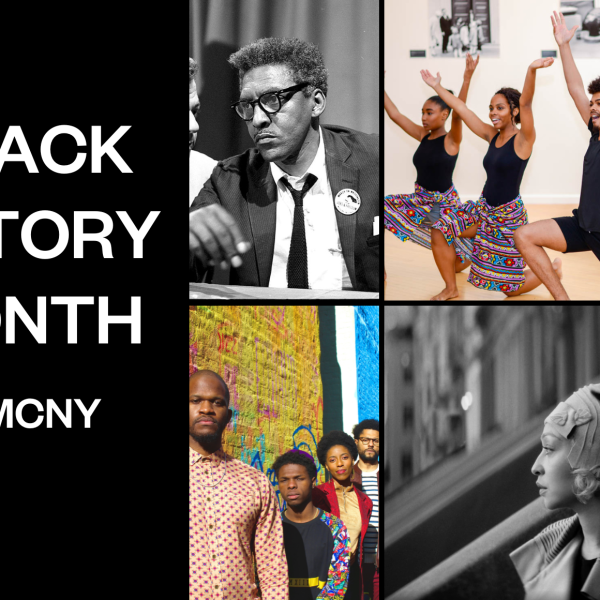 Text "Black History Month @MCNY" with Photo collage 