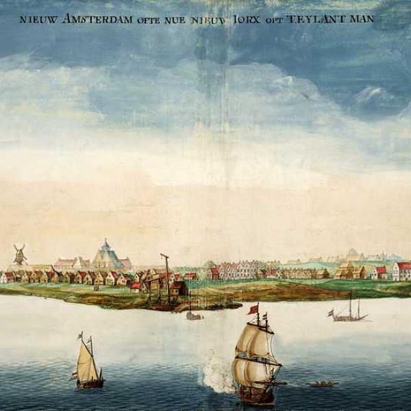 Image of New Amsterdam from the harbor.