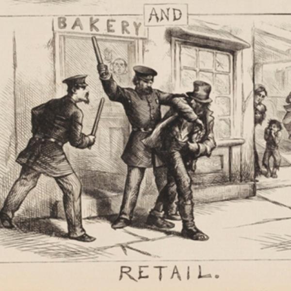 Thomas Nast (1840-1902). Venta al por mayor y al por menor. 1871 Museo de la ciudad de Nueva York. 99.124.5