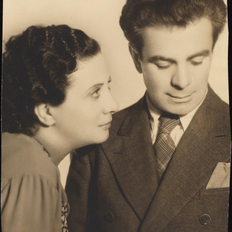 Retrato de Berta Gersten e Jacob Ben-Ami por volta de 1930