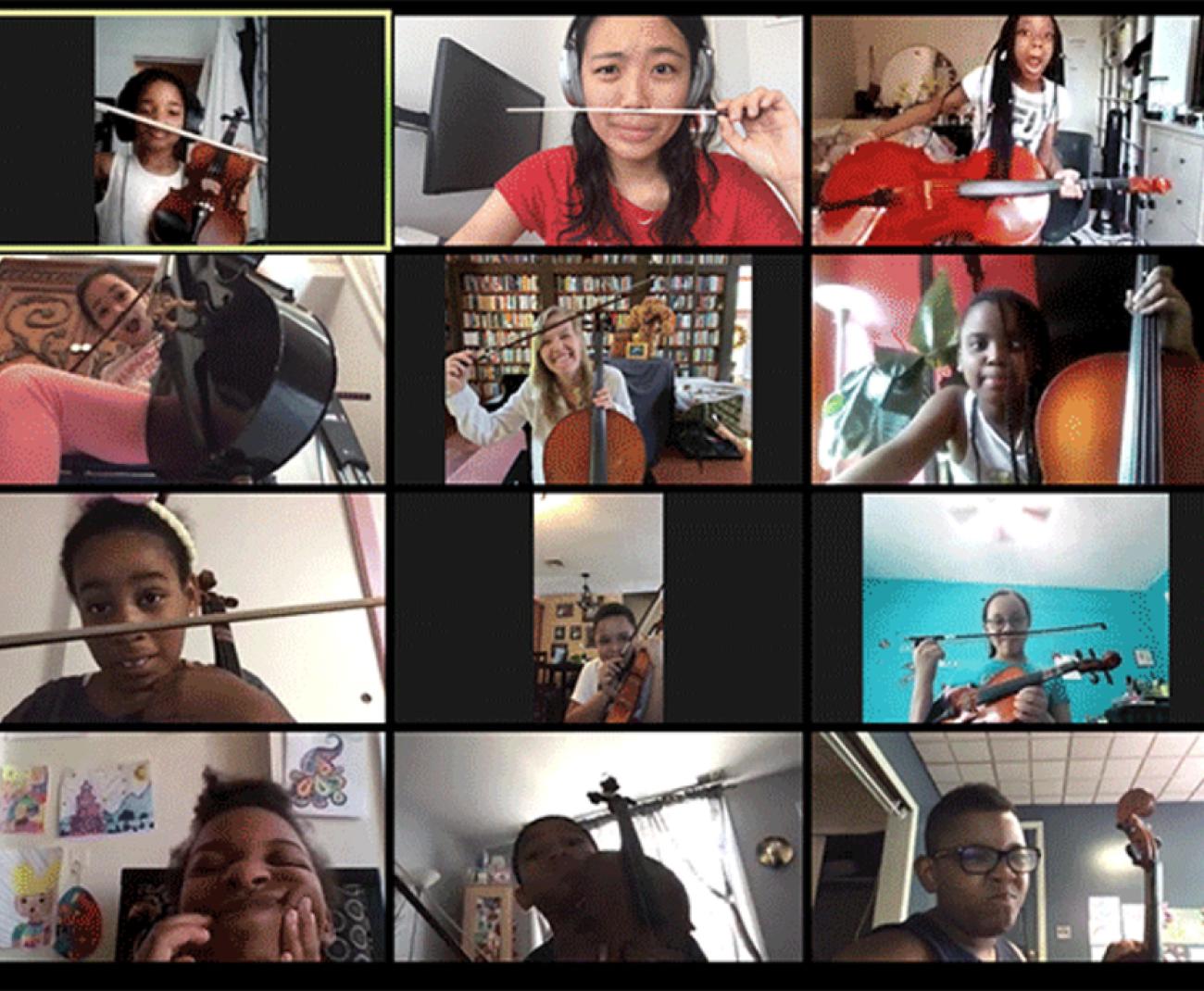 kids in virtual classroom