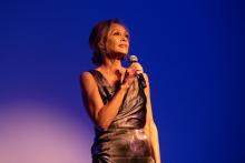 Actress Vanessa Williams singing on stage