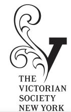 A illustrative letter V with the words The Victorian Society New York beneath it