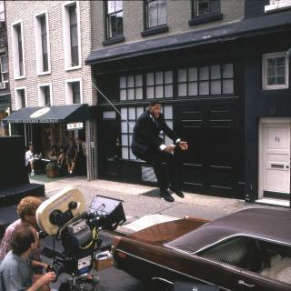 Will Smith filming a stunt for Men in Black