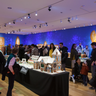 image of guests inside gingerbread exhibition 2024