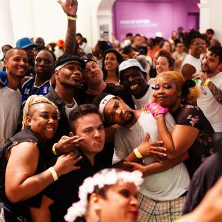 People dancing inside the Museum of the City of New York 
