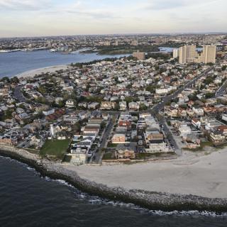 Les Rockaways à la suite de la super tempête Sandy.