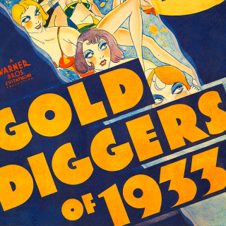 Cartel de diseño gráfico de la película Gold Diggers de 1933