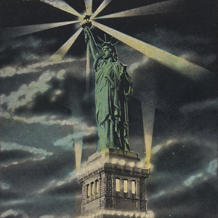 Irving Underhill (d. 1960), Statue of Liberty by Night, New York City, ca. 1930, in the Postcard Collection. Museum of the City of New York. X2011.34.2594