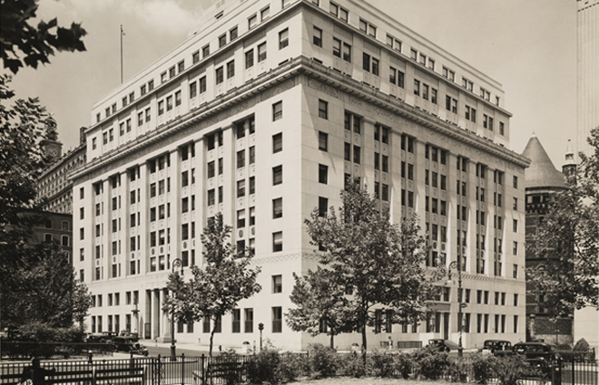 Wurts Bros. (Nueva York, NY). 125 Worth Street. Ciudad de Nueva York, Edificio de Salud. 1936. Museo de la ciudad de Nueva York. X2010.7.2.6879