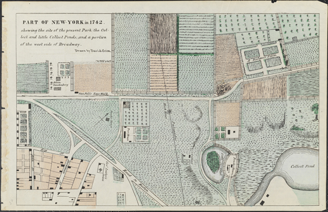 데이비드 그림. 1742 년 뉴욕 ​​– 뉴욕의 일부. ca. 1813. 뉴욕시 박물관. X2011.5.154